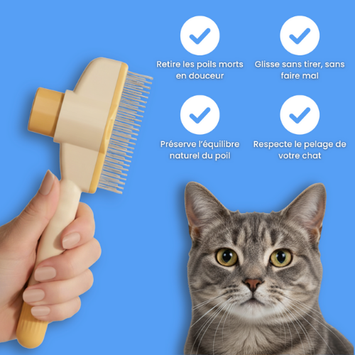 GentleBrush™ – Brosse anti-poils morts
