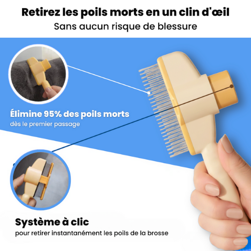 GentleBrush™ – Brosse anti-poils morts