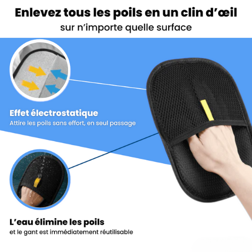 Gant Anti-Poils Réutilisable et Écologique