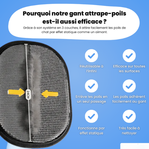 Gant Anti-Poils Réutilisable et Écologique